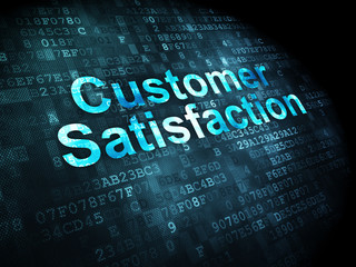 Marketing concept: Customer Satisfaction on digital background