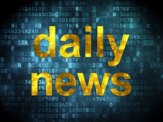 Obraz premium News concept: Daily News on digital background