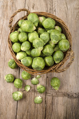 brussel sprout in a basket
