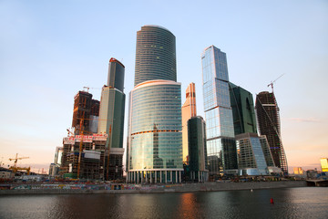 Moscow International Business Center at sunset © anrymos