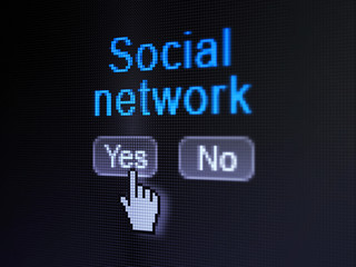 Social network concept: Social Network on digital screen