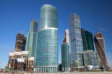 Fototapeta na wymiar Budowa Moscow International Business Center