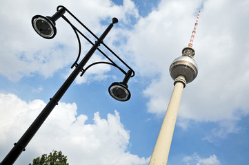 Fototapeta premium Berlino, la torre della televisione ad Alexanderplaz