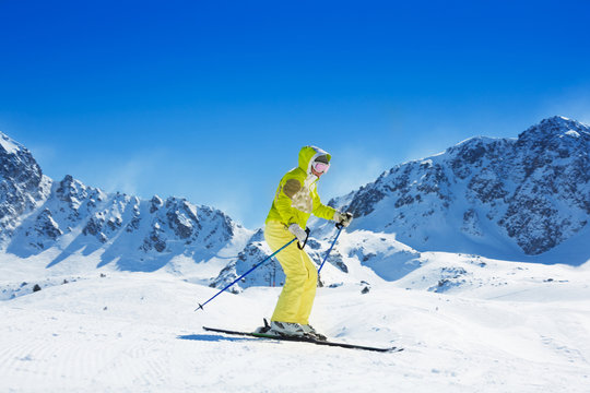 Skiing In The Mountains In Andorra