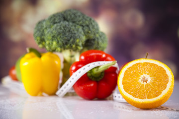 Healthy lifestyle concept, vitamins