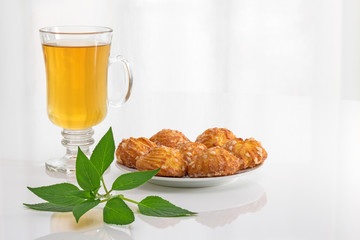 Tea, mint and cookies