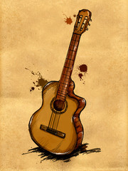 Guitar Painting Image © natanaelginting