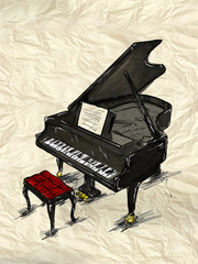 Piano Painting Image © natanaelginting
