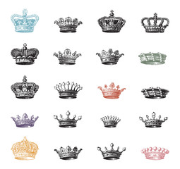 Obraz premium Set of ancient crowns