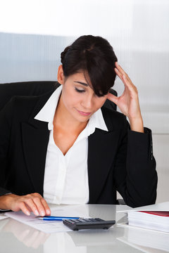 Young Businesswoman With Headache