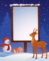 Christmas placard vertical