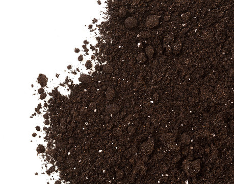 Soil or dirt crop isolated on white background