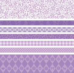 紫　かわいい　広告　ライン　バナー