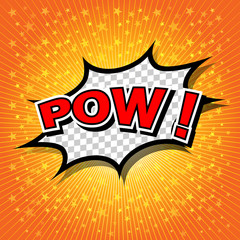 Pow! - Comic Speech Bubble, Cartoon