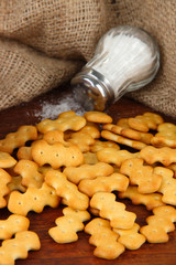Delicious crackers with salt