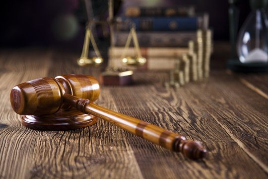 Justice Scale and Gavel