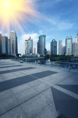 Fototapeta na wymiar Building modern city Shanghai