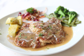 saltimbocca pork steak