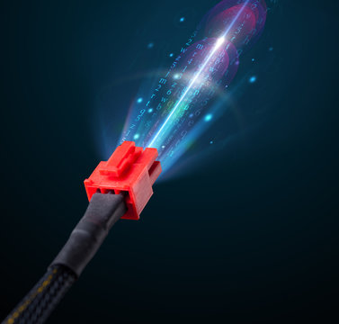 Glowing electric cable