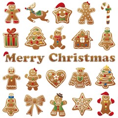 ジンジャーマンとクリスマスアイテム集合