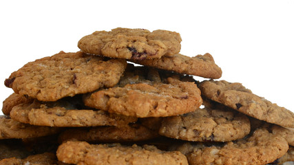 Pile of homemade oatmeal cookies