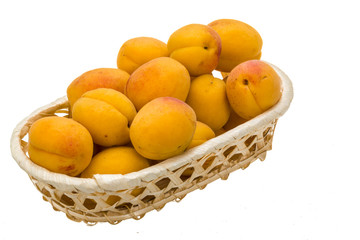 Yellow ripe apricots