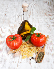 Ingredients for an Italian meal