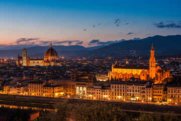 Fototapeta premium Florence at night, Italy
