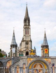 Fototapeta na wymiar Basilica of the Rosary, Lourdes, France