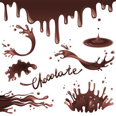 Chocolate splashes