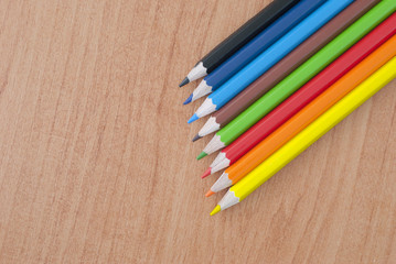 Obraz premium Color pencils on the table