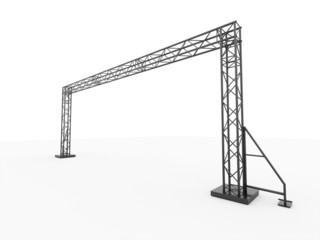 Simple stage construction rendered