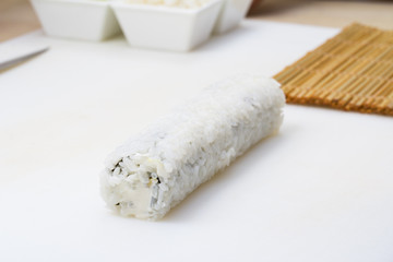 Ingredients for making sushi