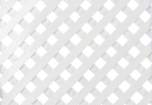 White wooden lattice for background