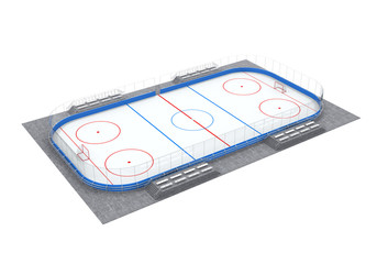 Ice Hockey Field Isolated