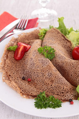 buckwheat crepe with salad