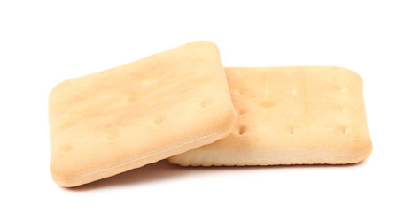 Saltine soda cracker isolated on white