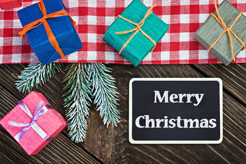 Obraz premium greeting and Christmas decorations