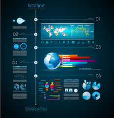 Timeline to display your data with Infographic elements