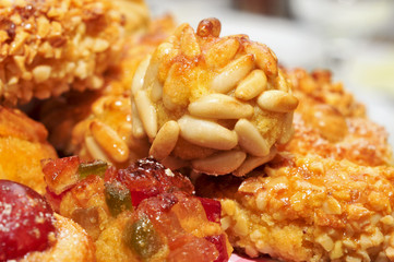 panellets, typical pastries of Catalonia, Spain, eaten in All Sa