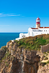 Fototapeta na wymiar Lighthouse of Cabo Sao Vicente, Sagres, Portugal