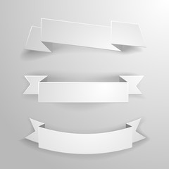 Fototapeta premium white_banner_ribbons_02