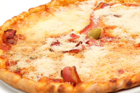 Pizza Quattro Formaggi Close Up