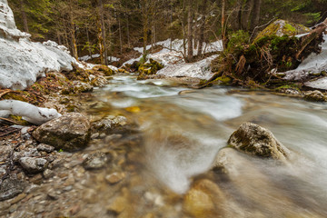 Cascade of Sibli-Wasserfall. Rottach-Egern, Bavaria,  Germany