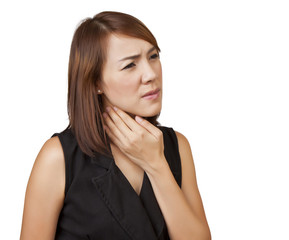Women sore throat.