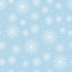 Seamless Snowflake Pattern Background