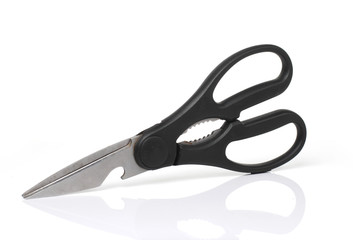 Black Scissor on White background