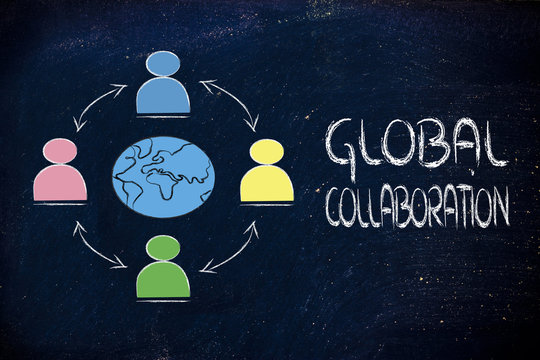 Global Business Communication, People Connected Across Globe