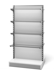 White Retail Store Shelves