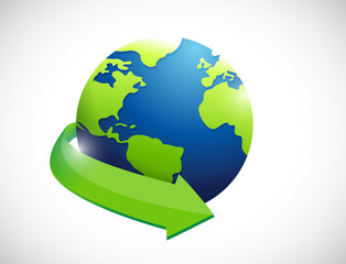 globe. international concept illustration design